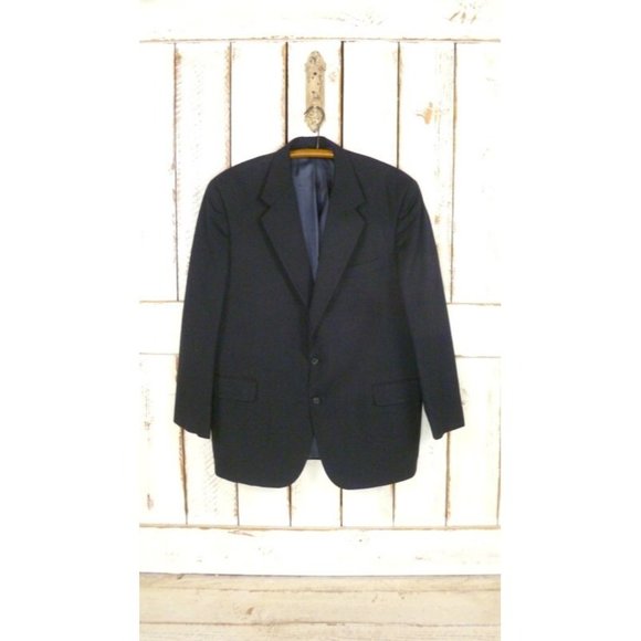 Vintage black / slate grey wool sportcoat - Picture 5 of 5